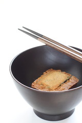 Japanese instant food, dried miso soup cube