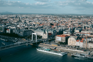 Panorama of the old European city of Budapest