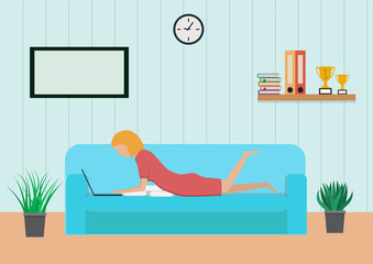 Obraz premium Freelancers working at home
