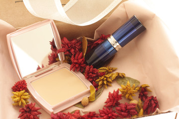 Lipsticks and hand written Mother's Day card 