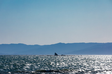 Obraz premium (神奈川県ｰ風景)辻堂から望む烏帽子岩２