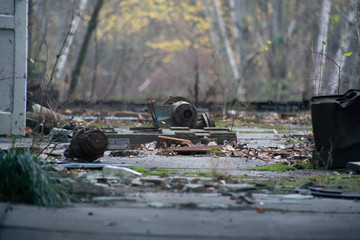 old abandoned building in Pripyat in Chernobyl