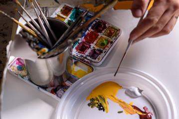 Taller de artista plástico pintor