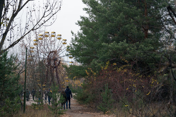 Ferris wheel in the ghost town of Pripyat in Chernobyl