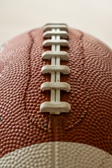 American Football Ball in closeup