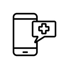 pharmacy online phone icon vector. pharmacy online phone sign. isolated contour symbol illustration