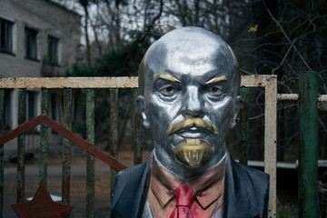 Monument to Lenin Pripyat in Chernobyl