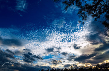 Sunset with Lightning 
