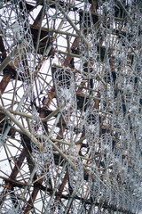 Power plant Duga in Pripyat in Chernobyl. Soviet secret radio tower for intercepting a signal