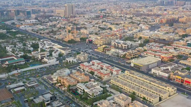 Dubai old town hatta aerial