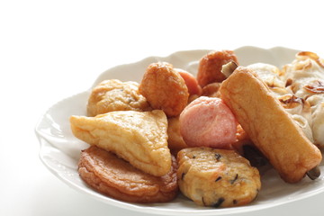 Japanese food, assorted fish cake and fish ball for Oden cooking
