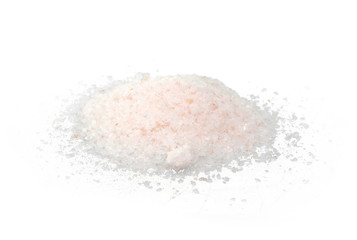 Himalayan salt isolated on white background.