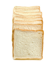 Sliced bread isolated on white background