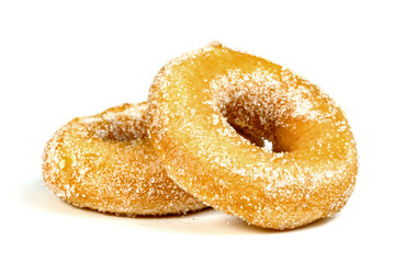 sugar ring donut isolated on white background