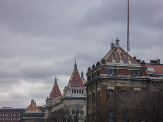 Fototapeta premium Hungary - Jan 2011 Budapest has architecturally noteworthy buildings in a wide range of styles and from distinct time periods