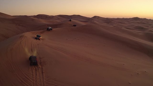 desert safari Dubai drone aerial