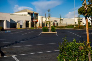 Empty Mall Parking Lot