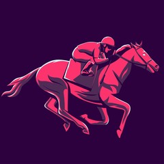 Horse race vector illustration