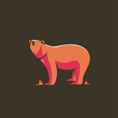 Polar bear vector art illustration