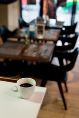 black coffee morning on coffee maker