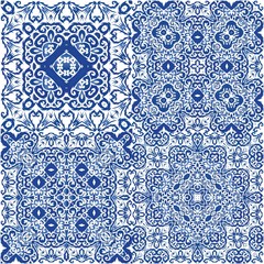 Decorative color ceramic azulejo tiles.