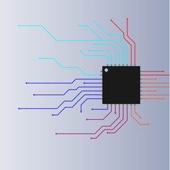 Obraz premium Global technology logo