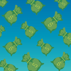 background with money bags cash vector illustration design