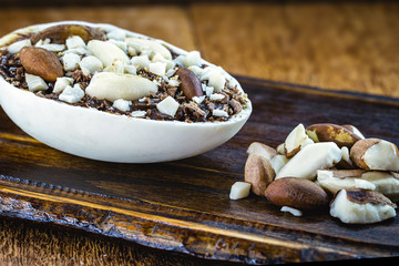 homemade vegan easter egg with organic products. Made with cocoa powder, 