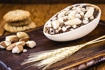 spoon easter egg, made in brazil. Vegan dessert without sugar, 