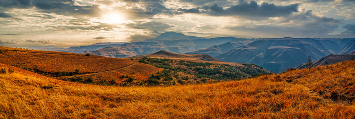 Fototapeta premium landscape at sunset
