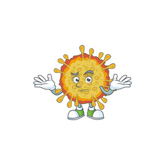 A picture of smirking outbreaks coronavirus cartoon character design style