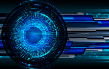 Blue eye cyber circuit future technology concept background