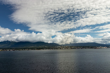 Dramatic clouds decorate the sky, Vancouver, BC, Canada