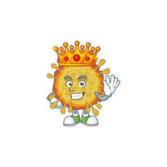 A Charismatic King of outbreaks coronavirus cartoon character design