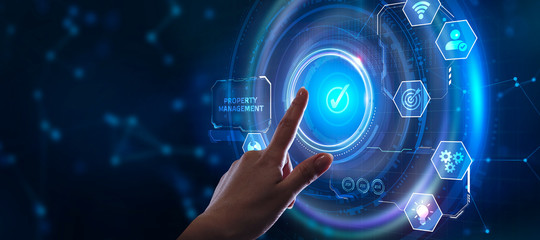 Business, Technology, Internet and network concept. Digital Marketing content planning advertising strategy concept.Property management