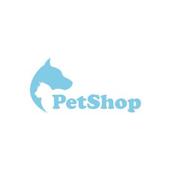 cat and dog silhouette for pet shop vector illustration design