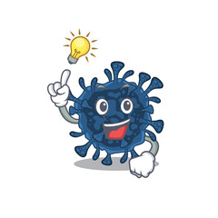 Have an idea gesture of decacovirus mascot character design