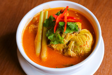 Sumatera Chicken Curry, a popular traditional local food in Indonesia