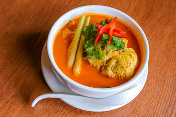 Sumatera Chicken Curry, a popular traditional local food in Indonesia