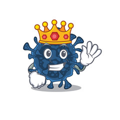 The Royal King of decacovirus cartoon character design with crown