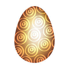 golden egg easter decorated isolated icon vector illustration design