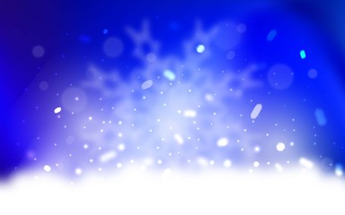 Vector background with xmas snowflakes. Shining colored illustration with snow in christmas style. The pattern can be used for new year leaflets.