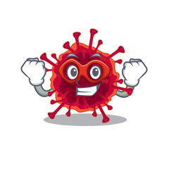 A picture of pedacovirus in a Super hero cartoon character