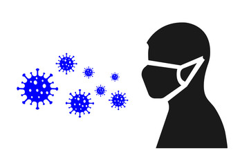 protection from Corona virus icon vector illustration