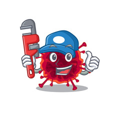Smart Plumber pedacovirus on cartoon character design