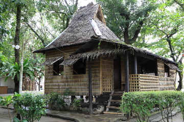 Fototapeta na wymiar Native Haus Bahay Kubo, von der Region Aurora, Sierra Madre auf Luzon, Philippinen