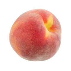 one peaches, isolated on white background.