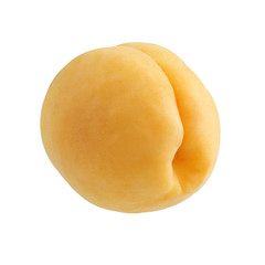 Whole apricot isolated on white background.