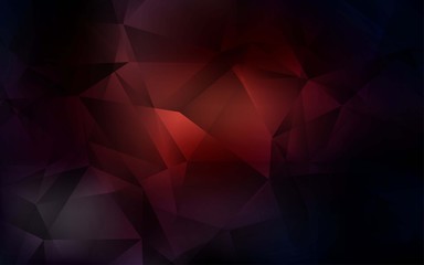 Dark Red vector abstract mosaic background. Triangular geometric sample with gradient.  A completely new design for your leaflet.