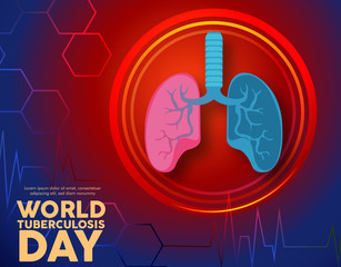 Vector illustration of World Tuberculosis Day. Poster and Banner Background.